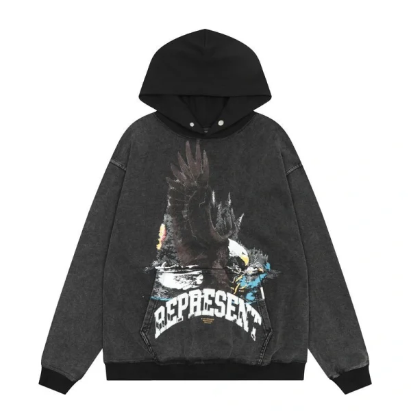 Represent Hoodie Eagle Black