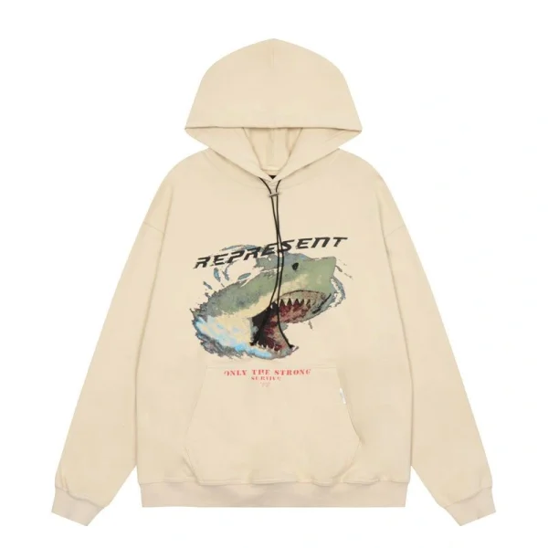Represent Hoodie Washed Shark Shark