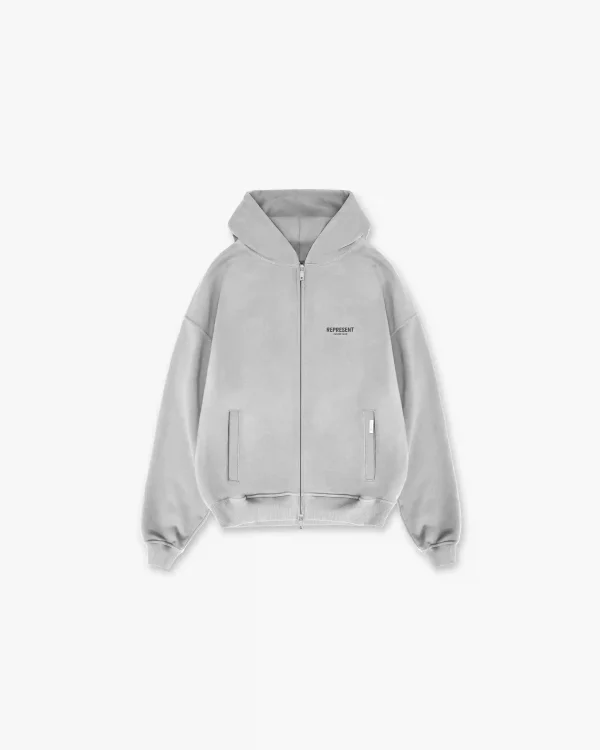 Represent Owners Club Zip Hoodie Grey
